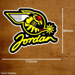 Jordan Buzzin Hornets Sticker - Jordan F1 Stickers