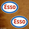 Esso Oval Stickers - Custom Sizes Available.