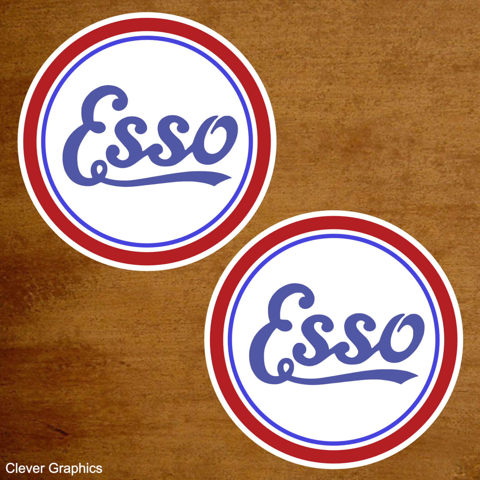 Esso Circle Stickers