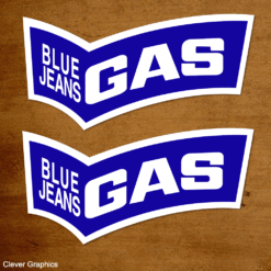 Gas Blue Jeans Sticker