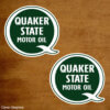 Quaker State Motor Oil Stickers, Quaker State Q Logo Decals.