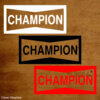 Champion Cut Vinyl Stickers