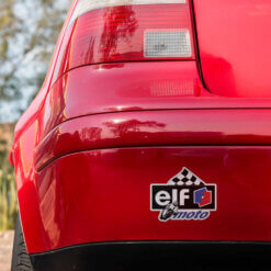 ELF Oil Moto Sticker on car.