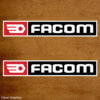 Facom Tools Stickers x 2, Facom Sticker Custom Size