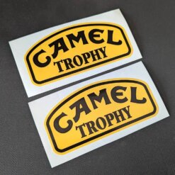 Camel Trophy Stickers, Black and Yellow. Race Stickers.