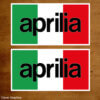 Aprilia Italian Flag Stickers, Italian Flag Stickers.