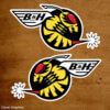 Jordan Buzzin Hornets B&H Sticker - Jordan F1 Stickers