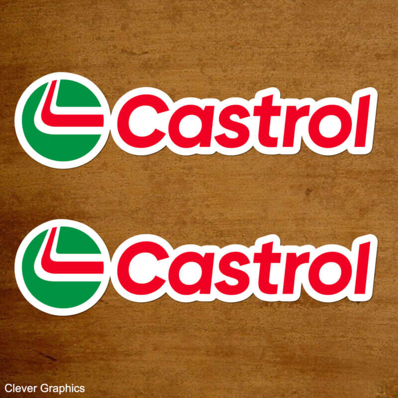 Pair Of Castrol (2023 Onwards) Stickers, Motorsport stickers.