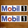 Mobil 1 Stickers, Rectangle Mobil Decals