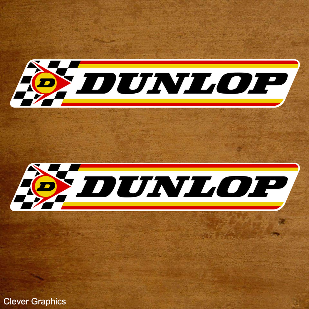 Dunlop stripes and check sticker
