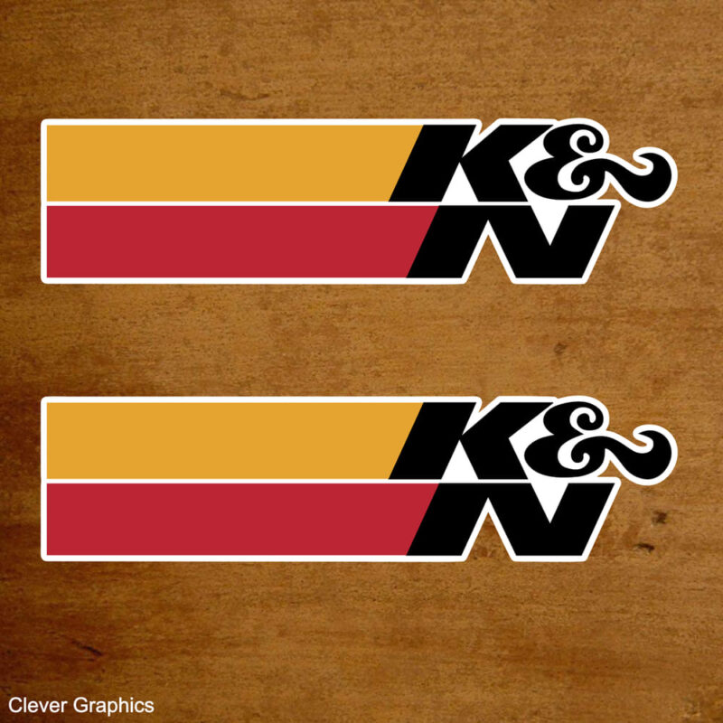 K&N Filters Stickers, Pair of classic K&N stickers.
