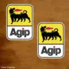 Agip Laminated Stickers