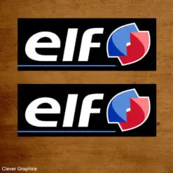 Pair of Elf Oil Stickers - 2005