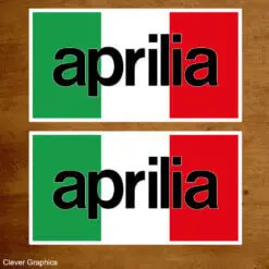 Aprilia Italian Flag Stickers, Italian Flag Stickers.