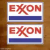 Exxon fuels sticker, rectangle exxon fuels decals.