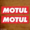 Motul Oil, Red and White Motul Stickers.
