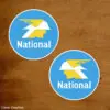 National Petrol Round Stickers - Handed Pair