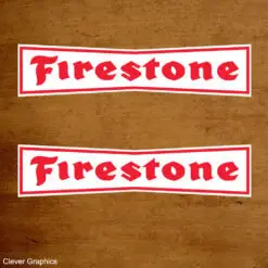 Firestone Red and White Sticker.